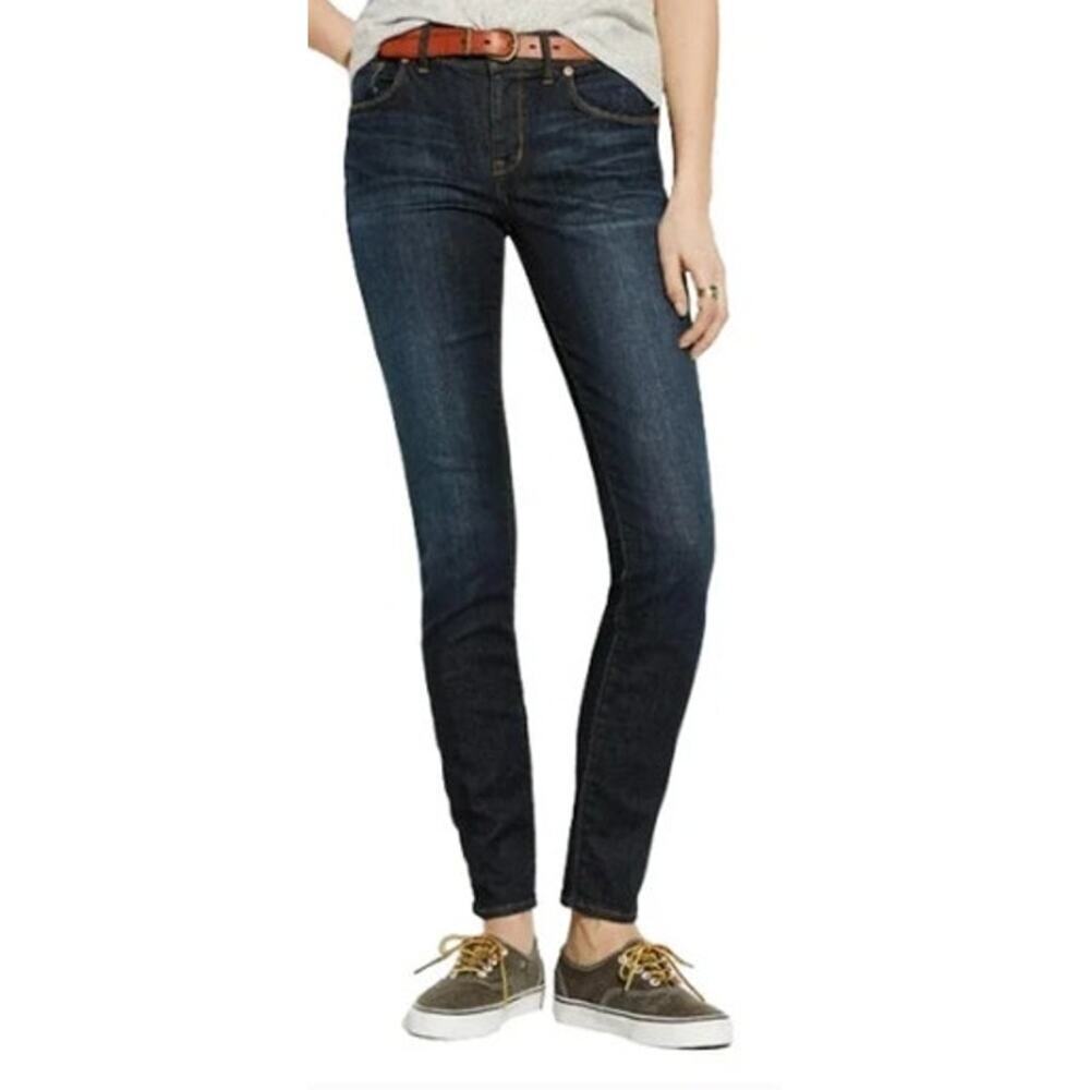 Madewell Waterfall Dark Wash Skinny Skinny Jeans-
